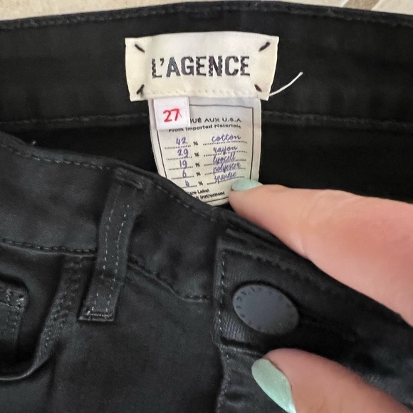 L’AGENCE Margot black skinny jeans size 27 - Picture 7 of 7